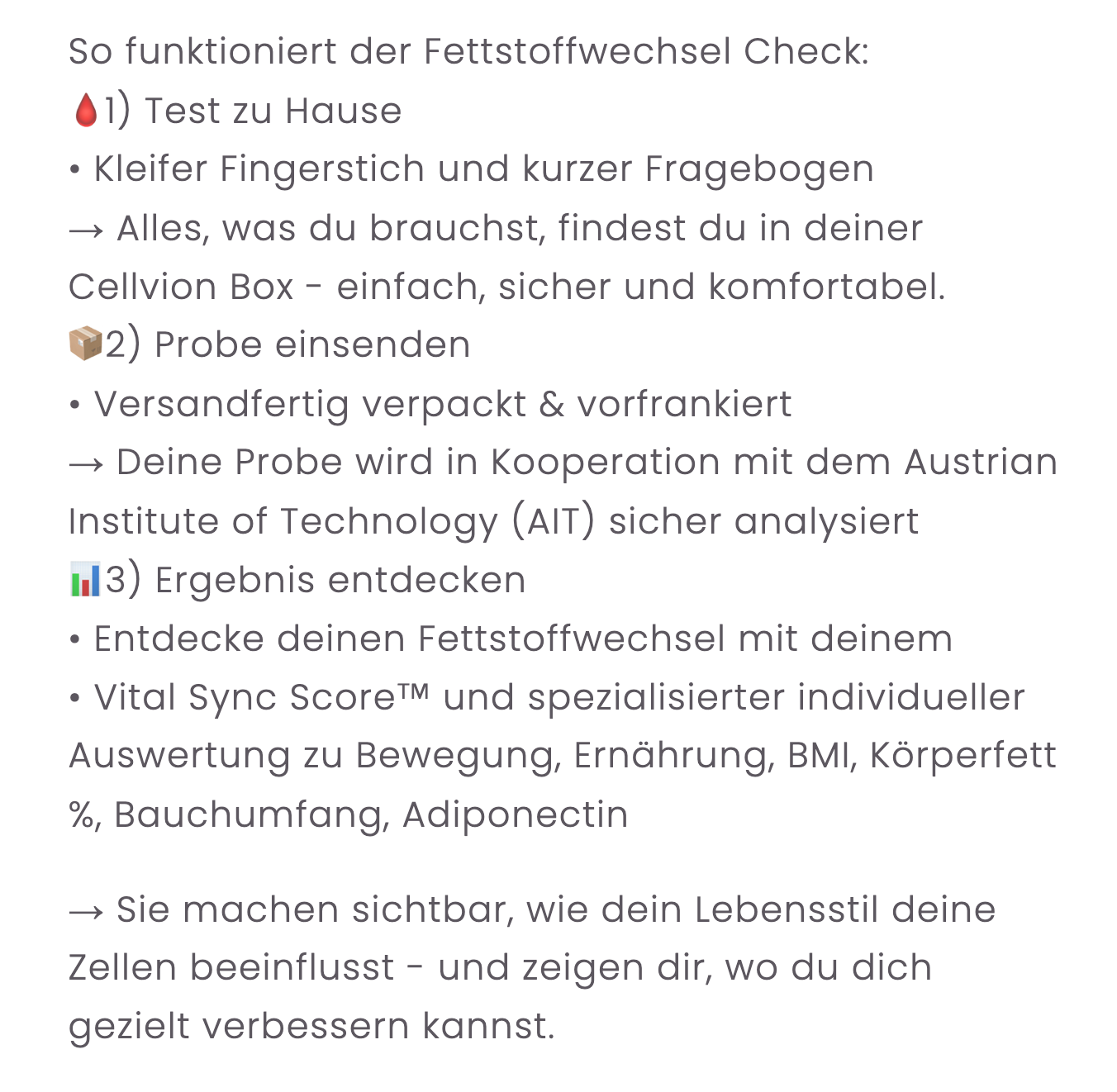 📍Cellvion® Fettstoffwechsel-Check: finde heraus ob dein Bauchfett schädlich für dich ist